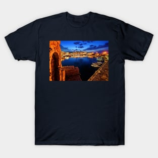 The old Venetian port of Rethymno - Crete T-Shirt